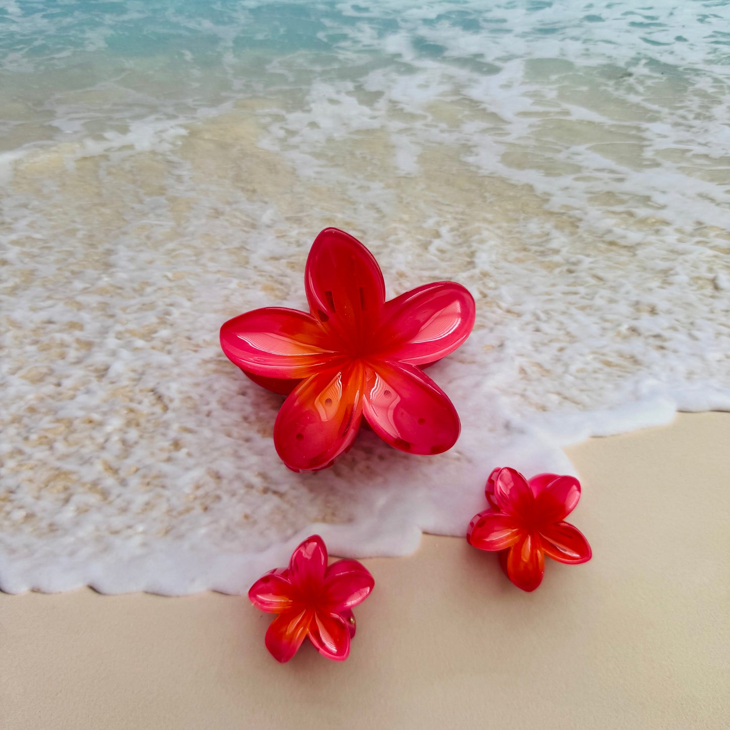 HAIR CLIPS HAWAIIAN SET OF 3