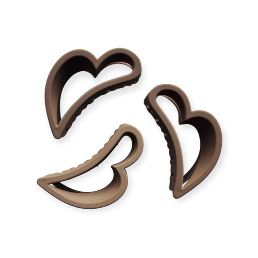 Hair Claw Clips Natural Heart